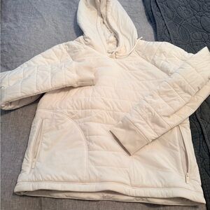 lululemon athletica White Quilted Hoodie
